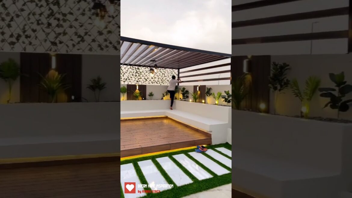 Interior design ideas || garden above 3rd floor || home design #shorts