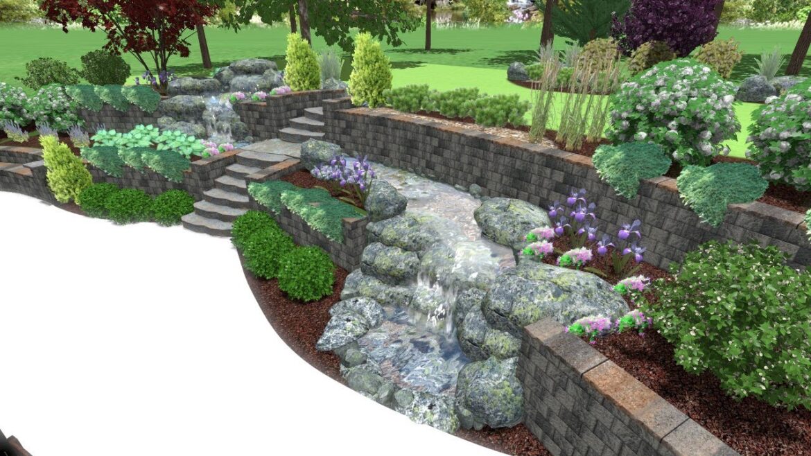 Backyard Pondless Waterfall & Recirculating Stream | Total Landscape Makeover | Water Feature Design