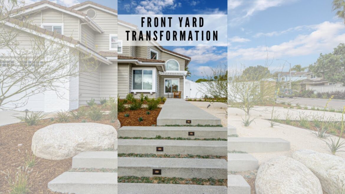 Front yard Transformation #construccion #beforeafter #concrete #frontyard #landscaping #fachadas