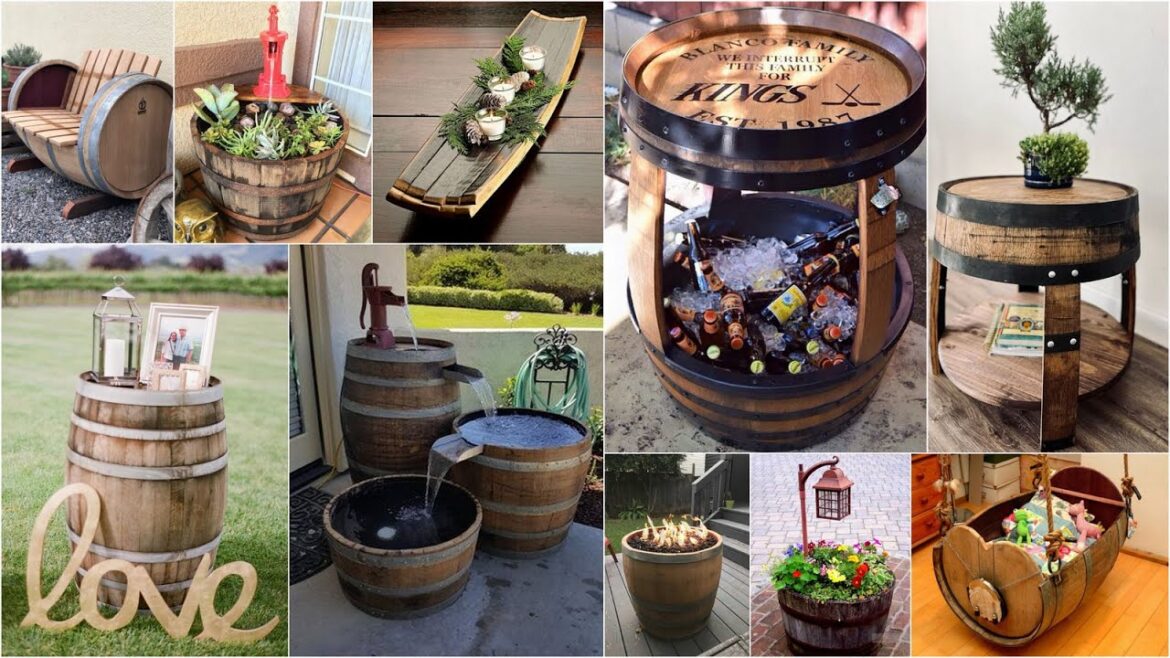 100+ Old Wine Barrel Ideas to Decorate your Home & Garden 2024 | Must See!