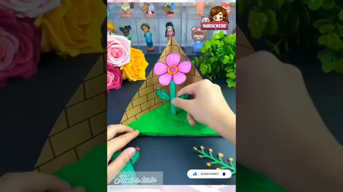 3D Paper Garden Design/ DIY Paper Flower pop-up garden model