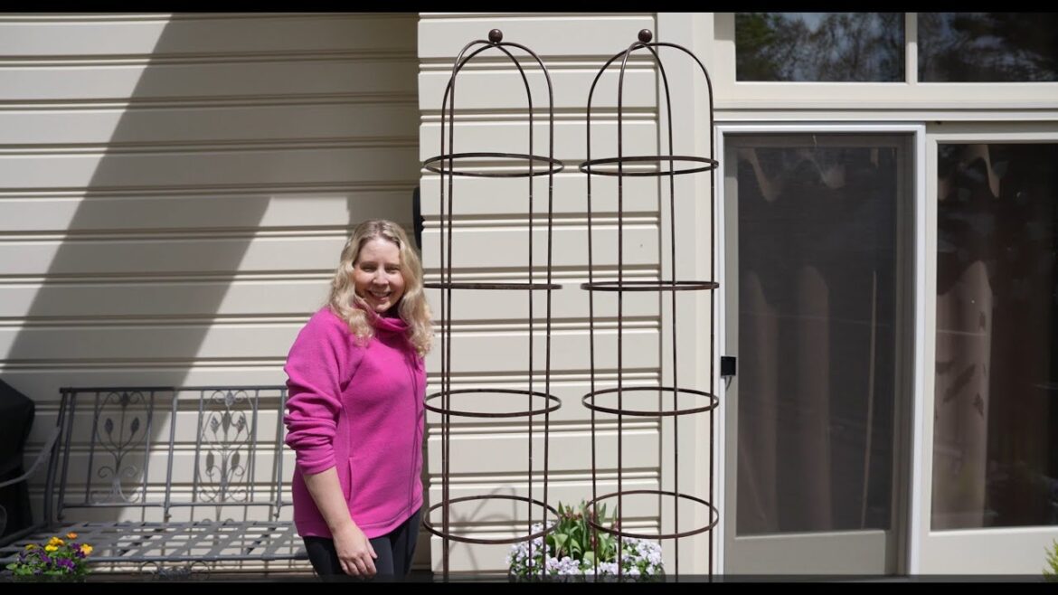 Adding Two of the Gardener's Supply Jardin 7' Obelisks to my Garden