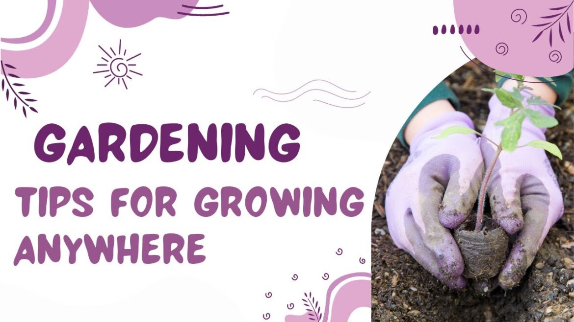 Gardening tips for growing anywhere.
