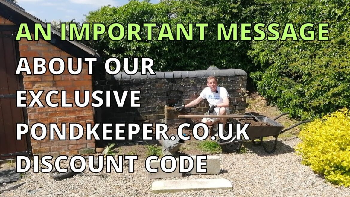 Garden Pond | Pond Supplies | Pondkeeper Discount Code | An Important Message.