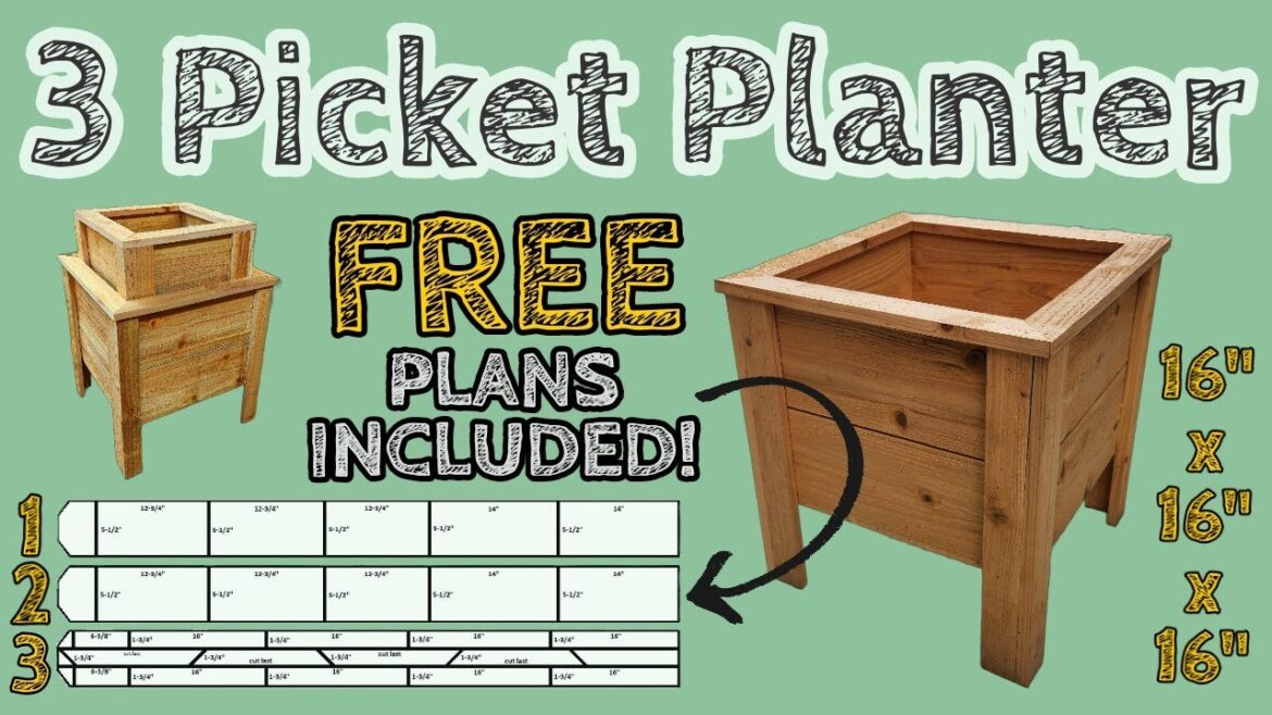Its POSSIBLE! Three Picket Planter Box. FREE PLANS.