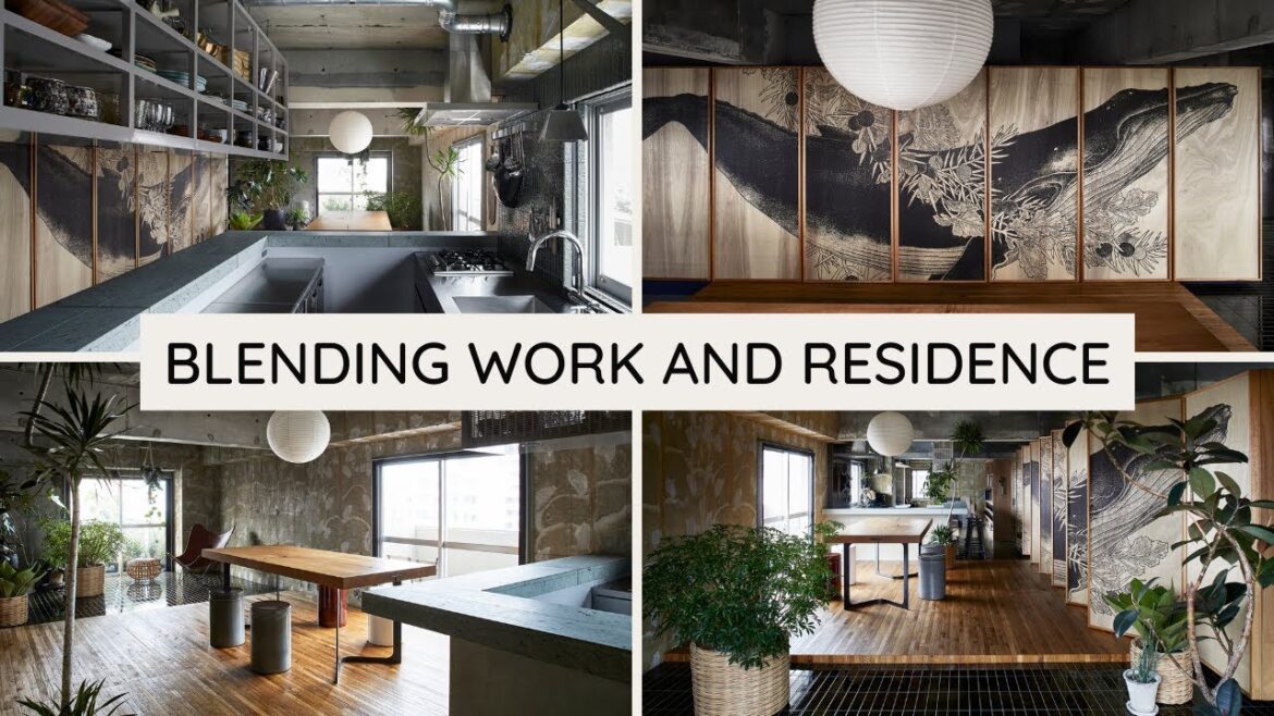 Contemporary Design of House and Office with Japanese Culture Painting