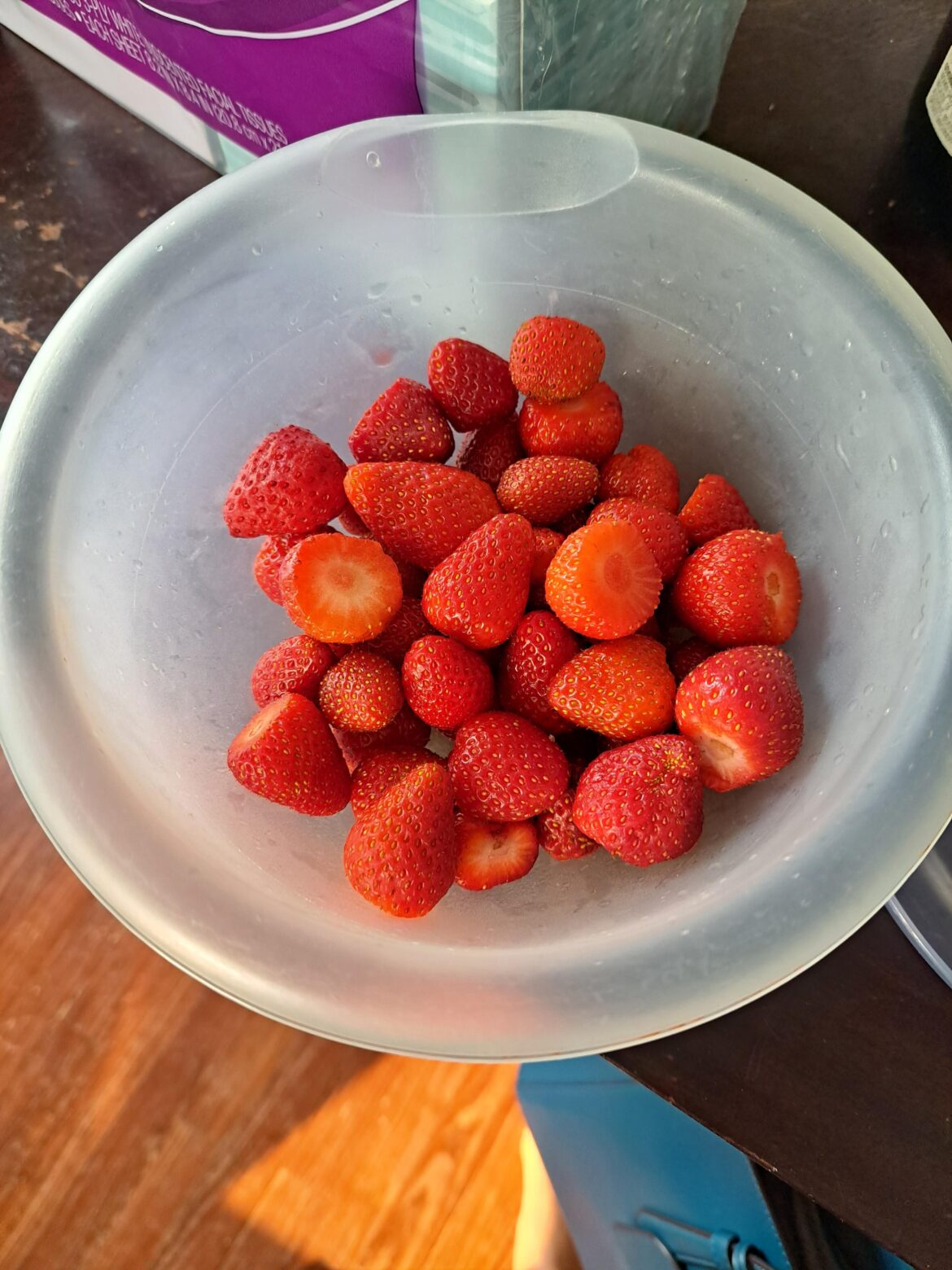 First strawberry harvest