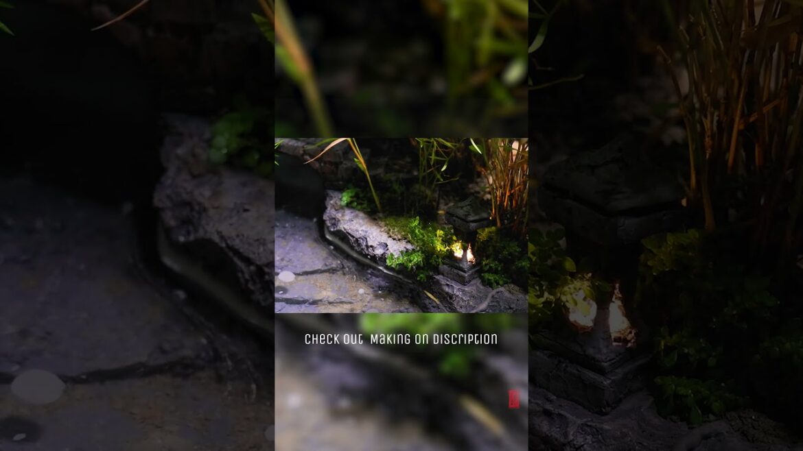 How to make bamboo forest | Japanese garden diorama | waterfall fountain | garden waterfall