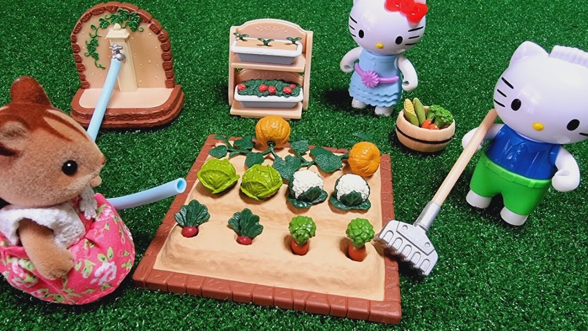 10 MINUTES Satisfying with Unboxing Sylvanian Families VEGETABLE GARDENING Set ASMR No talking