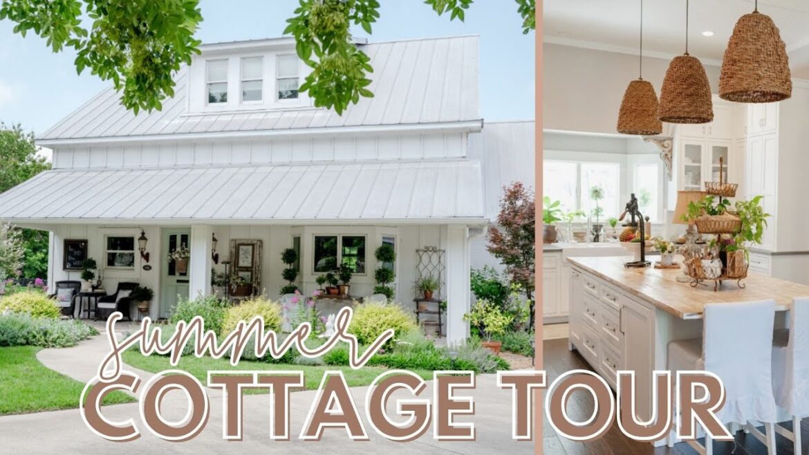 SUMMER COTTAGE HOME TOUR | Patio & Summer Decor Ideas with Vintage Home Designs | FARMHOUSE LIVING