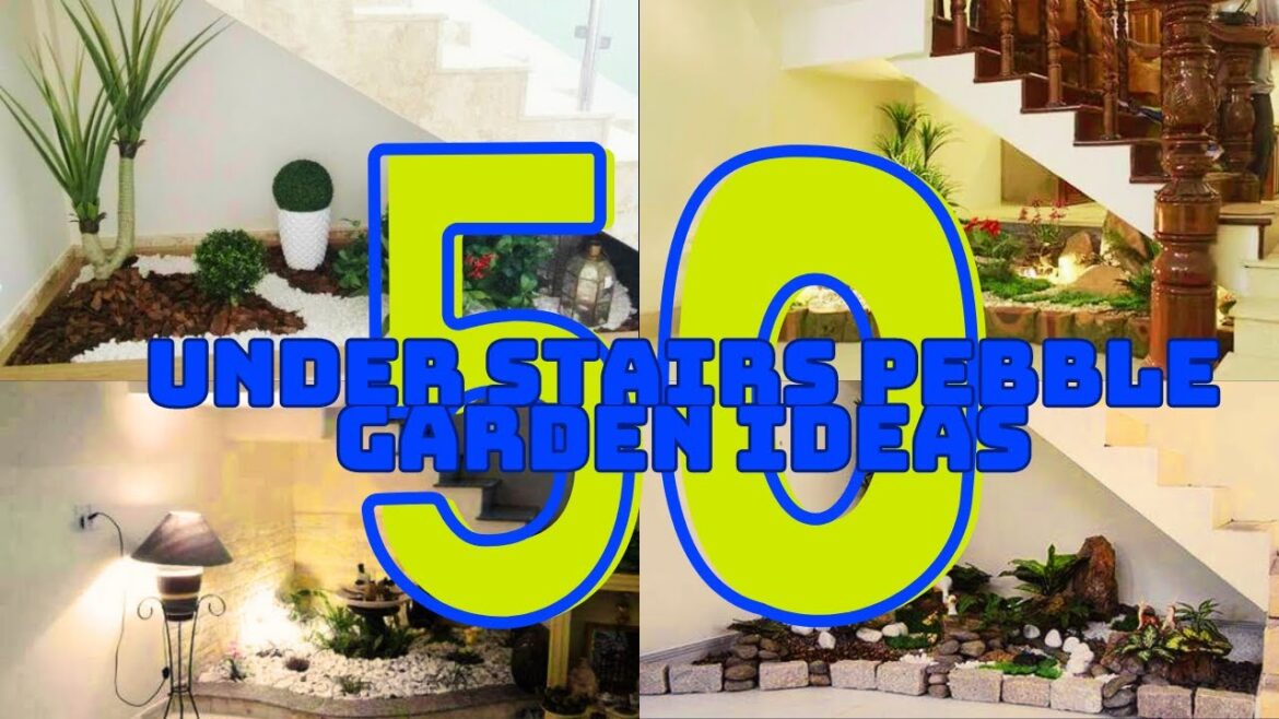 Top 50 under stairs pebble garden ideas Top 50 under stairs pebble garden ideas