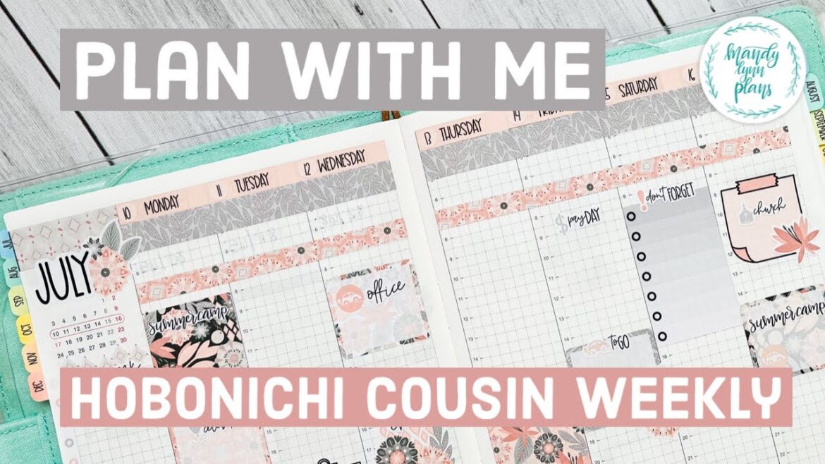 Weekly Hobonichi A5 Cousin Plan with Me || July MLP Box - Boho Garden || Mandy Lynn Plans
