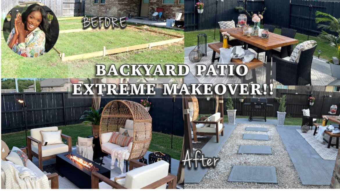 EXTREME BACKYARD PATIO MAKEOVER | DIY | UNBELIEVABLE TRANSFORMATION!😱😱