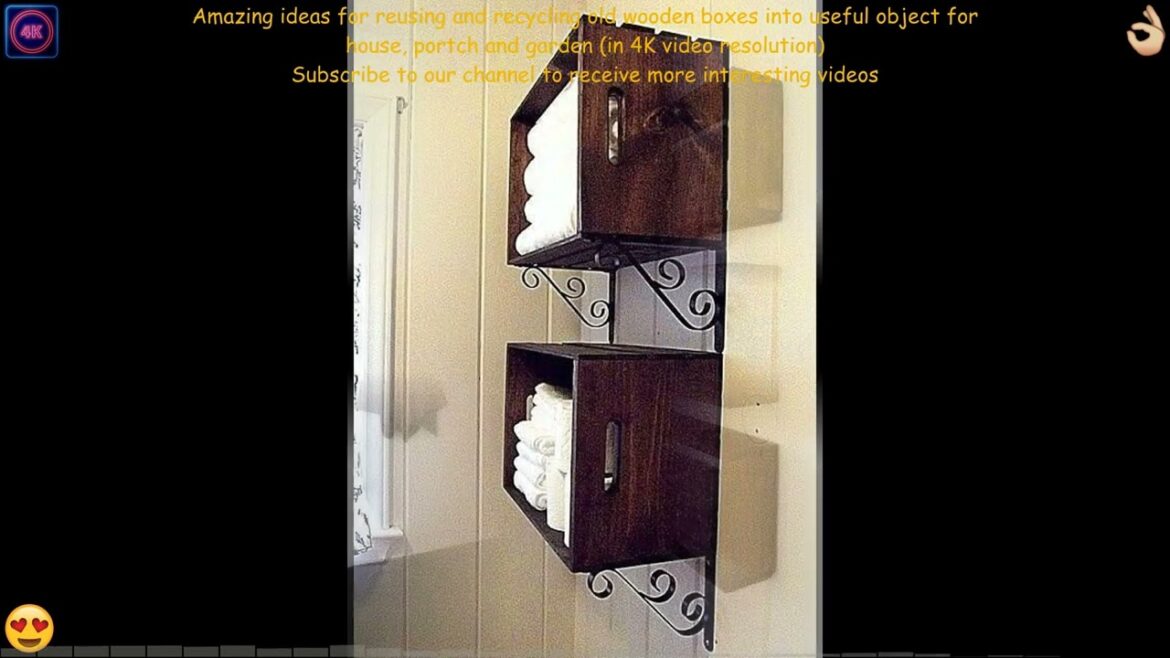 Amazing ideas for reusing and recycling old wooden boxes into useful object for house, portch and… Amazing ideas for reusing and recycling old wooden boxes into useful object for house, portch and...
