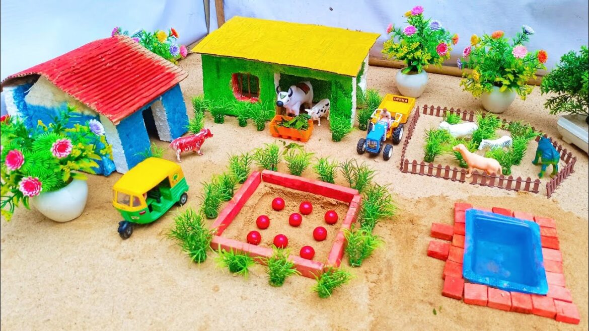 DIY Farm Diorama with mini house for cow, pig How simple Supply Water to grow carrots garden DIY Farm Diorama with mini house for cow, pig How simple Supply Water to grow carrots garden