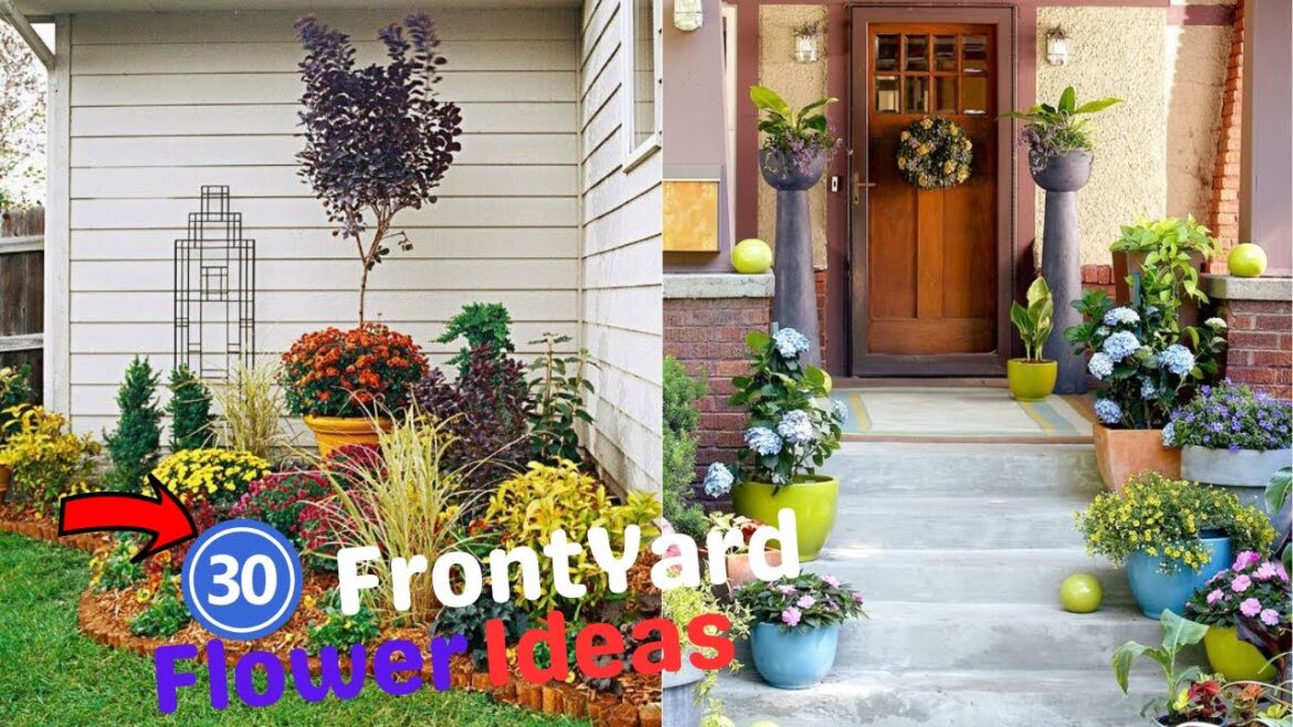 30 front yard flower ideas | Front yard Flower Makeover | Garden Aesthetic | Home Decor Ideas
