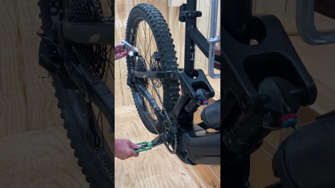 How a Woodworker Lubes a Bike Chain #shorts