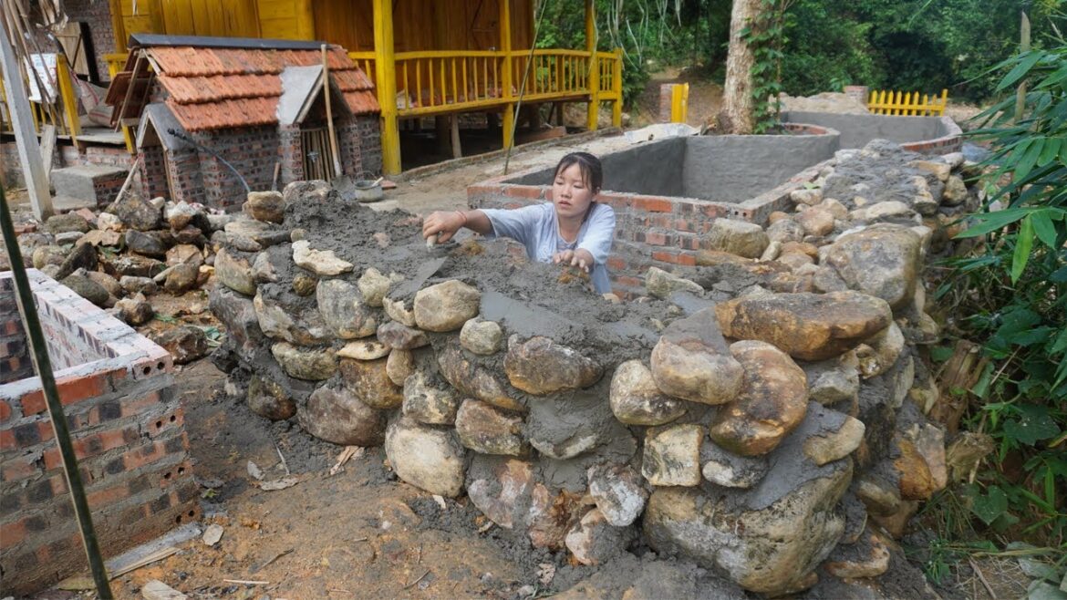 How to Build A Beautiful Waterfall Stone Aquarium Very Easy – Family Garden – Design Farm Ep1 How to Build A Beautiful Waterfall Stone Aquarium Very Easy - Family Garden - Design Farm Ep1