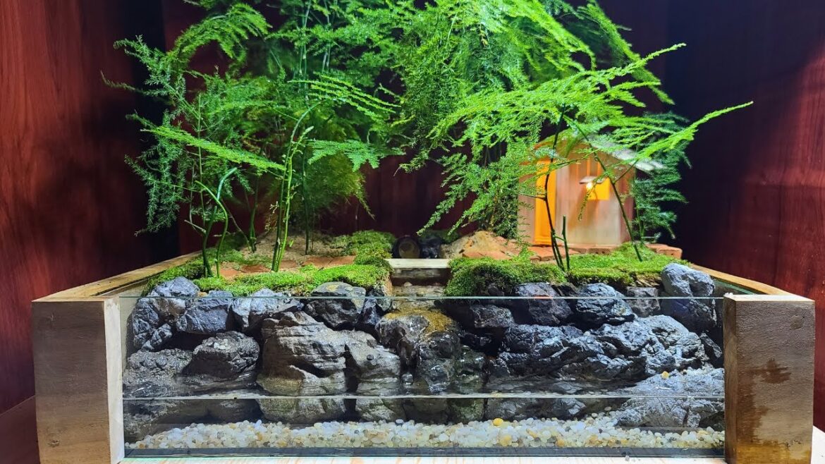 Amazing Waterfall Aquarium | Making Bamboo Forest Amazing Waterfall Aquarium | Making Bamboo Forest