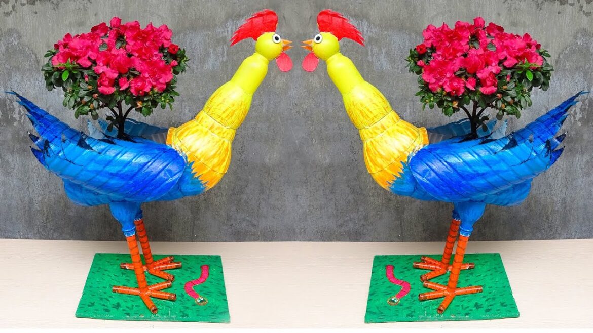 Make Chicken Flower Pots From Plastic Bottles For Amazing Garden | DIY Garden Ideas
