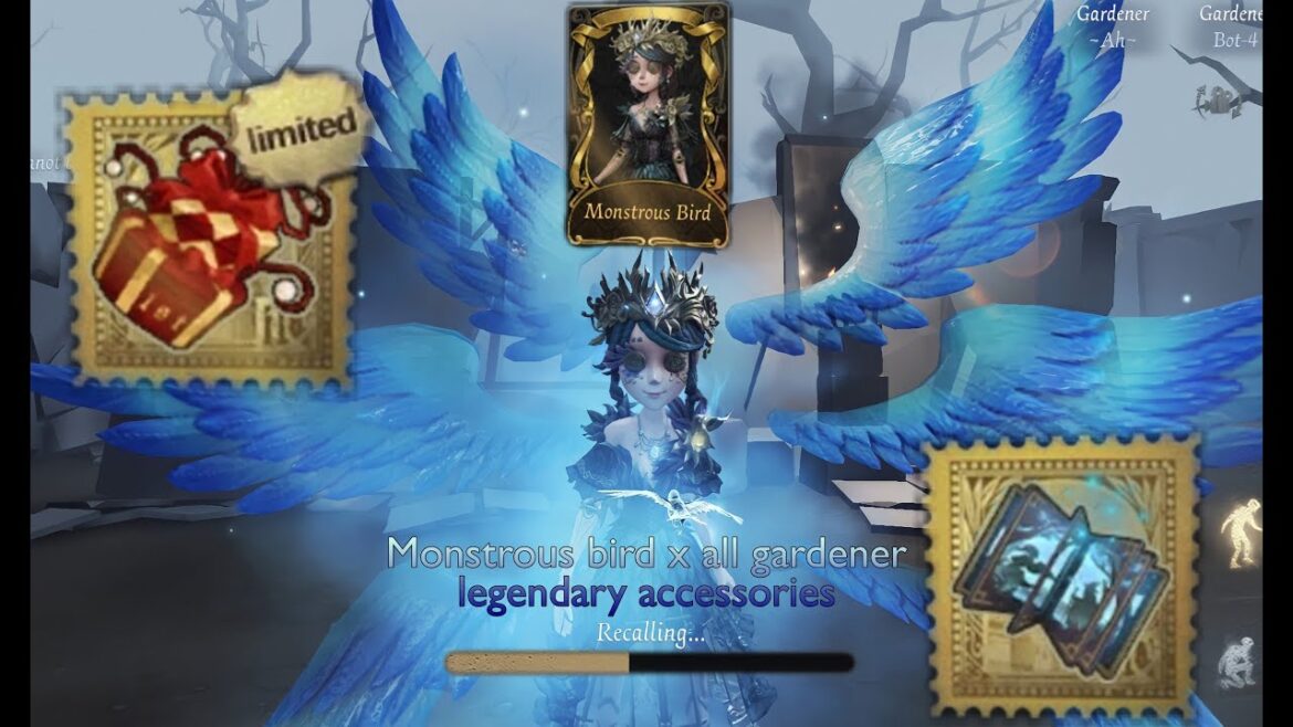 Monstrous bird x all gardener legendary accessories gameplay// identity v