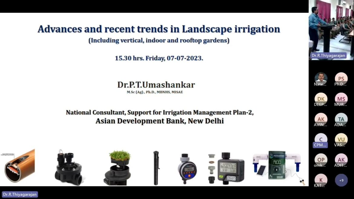 Endowment Lecture- Advances and Recent Trends in Roof Top Gardening