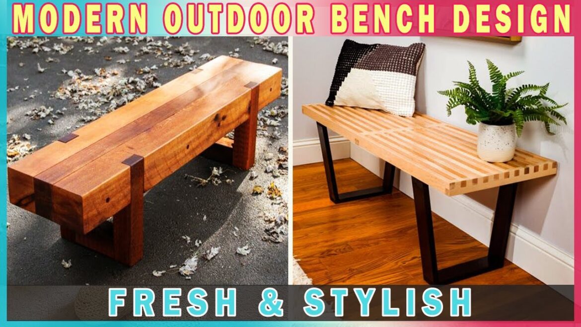 MODERN & STYLISH! 40+ Outdoor Bench Design For Your Garden, Patio & Porch