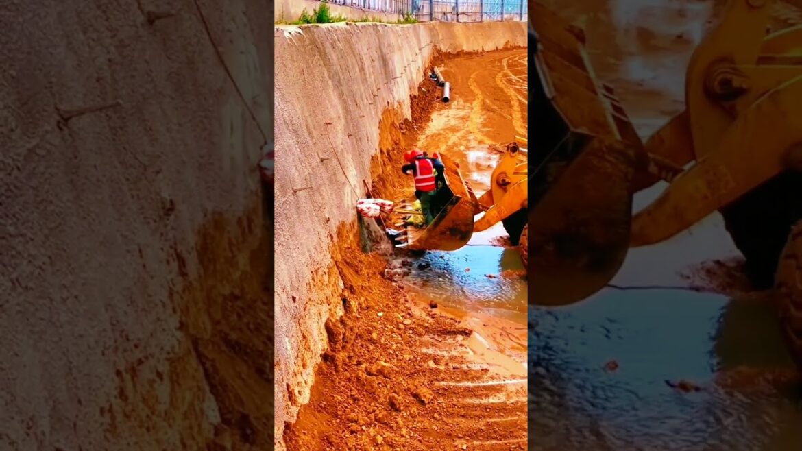 The foundation pit is flooded - Good Gadgets and Machines Make Life Easy