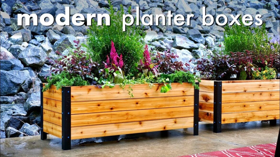 DIY Modern Raised Planter Box // How To Build – Woodworking DIY Modern Raised Planter Box // How To Build - Woodworking