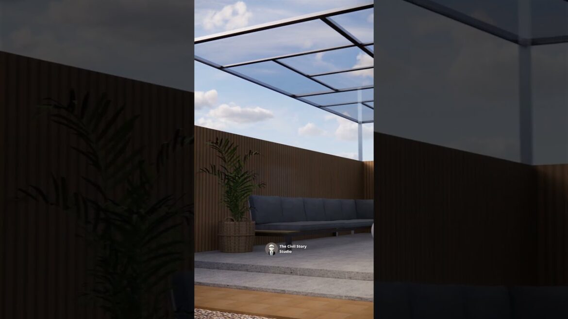 🔥🔥Pergola Sitting Terrace Garden Design 😍🔥and Landscaping #shorts #home #terracegarden