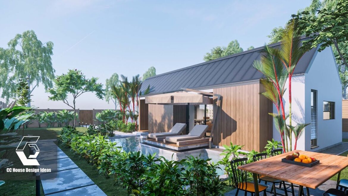 Design for Relaxation : Small House design with an Amazing Garden and Pool Design for Relaxation : Small House design with an Amazing Garden and Pool