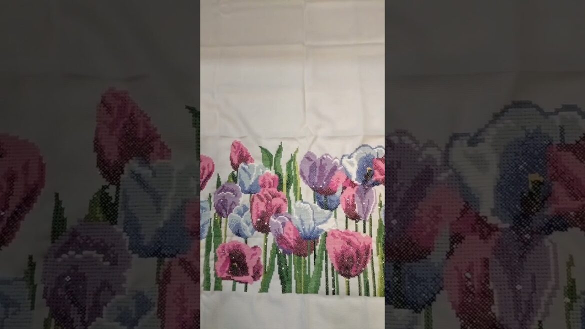 gorgeous cross stitch tulip garden design | cross stitch design | hand embroidery | gorgeous cross stitch tulip garden design | cross stitch design | hand embroidery |