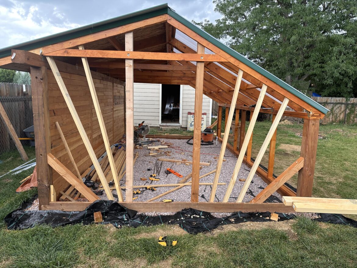 Greenhouse update 7: front wall framing