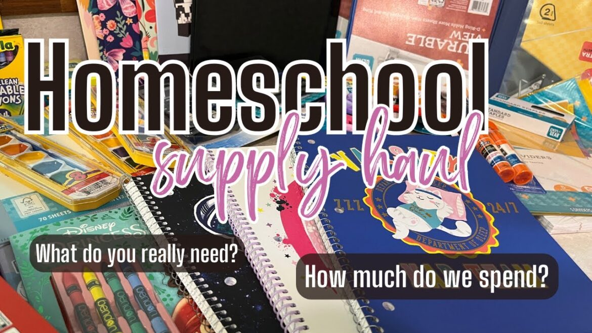 BACK TO SCHOOL SUPPLY HAUL | Homeschool Supplies for 4 kids