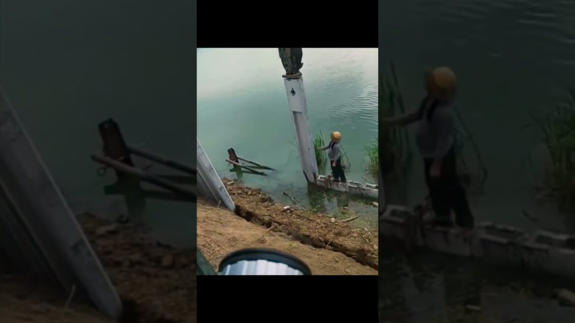 Building a wall To stop water ingress or bank collapse - Good Gadgets and Machines Make Life Easy