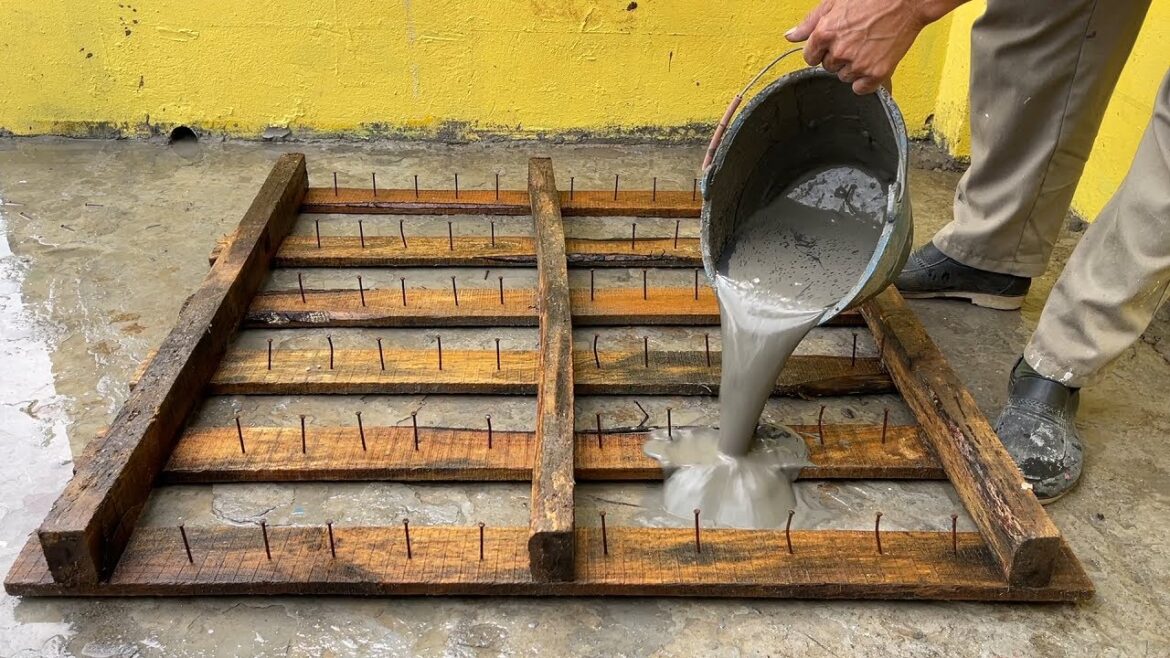 Great Garden Decoration Ideas For You From Wood Pallet And Cement - Easy So Cool