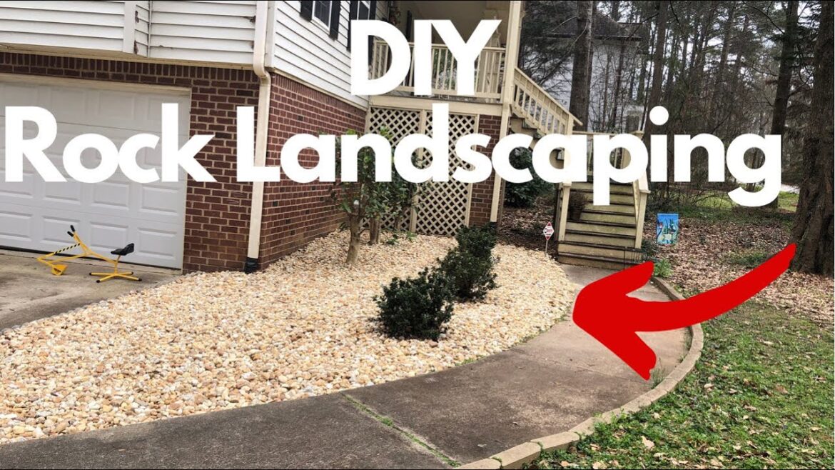 DIY Rock Landscaping. How To Make a Rock Bed.