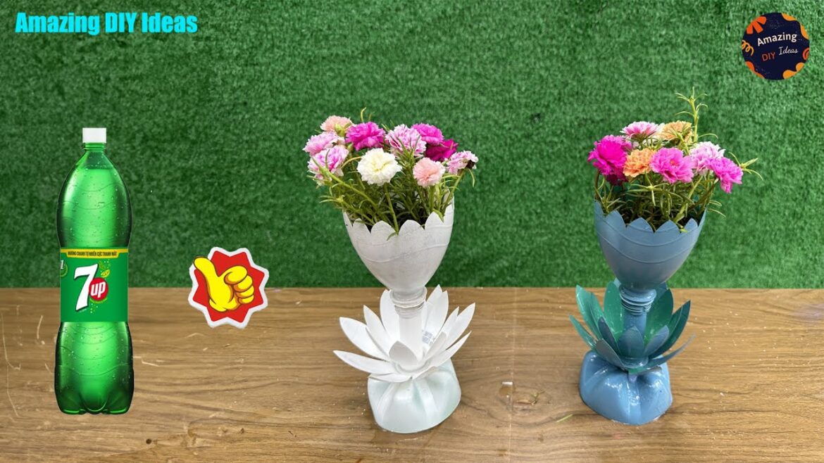 Gardening Tips: Turn Plastic Bottles into Gorgeous Moss Rose Vases @AmazingDIYIdeasADI Gardening Tips: Turn Plastic Bottles into Gorgeous Moss Rose Vases @AmazingDIYIdeasADI 