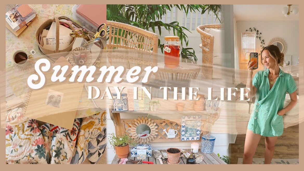 SUMMER DAYS | scrapbook night, sun tea, jicama tacos, hammered flowers, & garden updates!