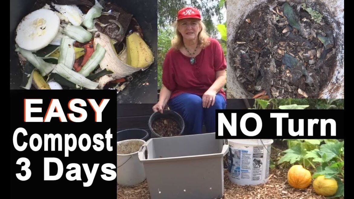 Compost NO TURNING-GROW FOOD in Kitchen Scraps NOW-COMPOSTING in PLACE  Soil or Container Gardening