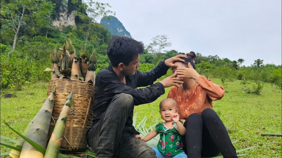 harvesting giant bamboo shoots - vegetable gardening [ Sơn Trang Building Life ]