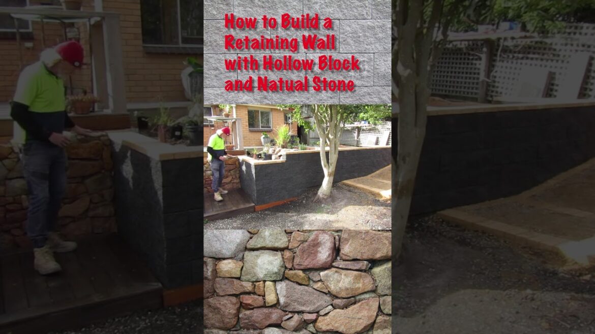 Learn How To Build A Stone And Block Retaining Wall To Create Outdoor Rooms #Shorts #retainingwall Learn How To Build A Stone And Block Retaining Wall To Create Outdoor Rooms #Shorts #retainingwall