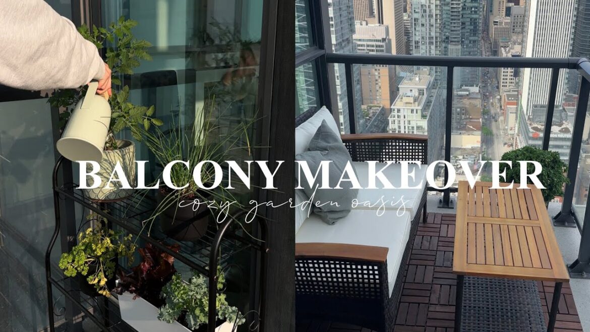COZY BALCONY MAKEOVER: turning my small balcony into a garden oasis