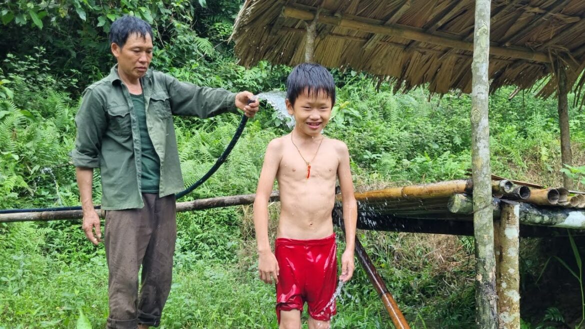 Vegetable gardening with grandpa, daily life