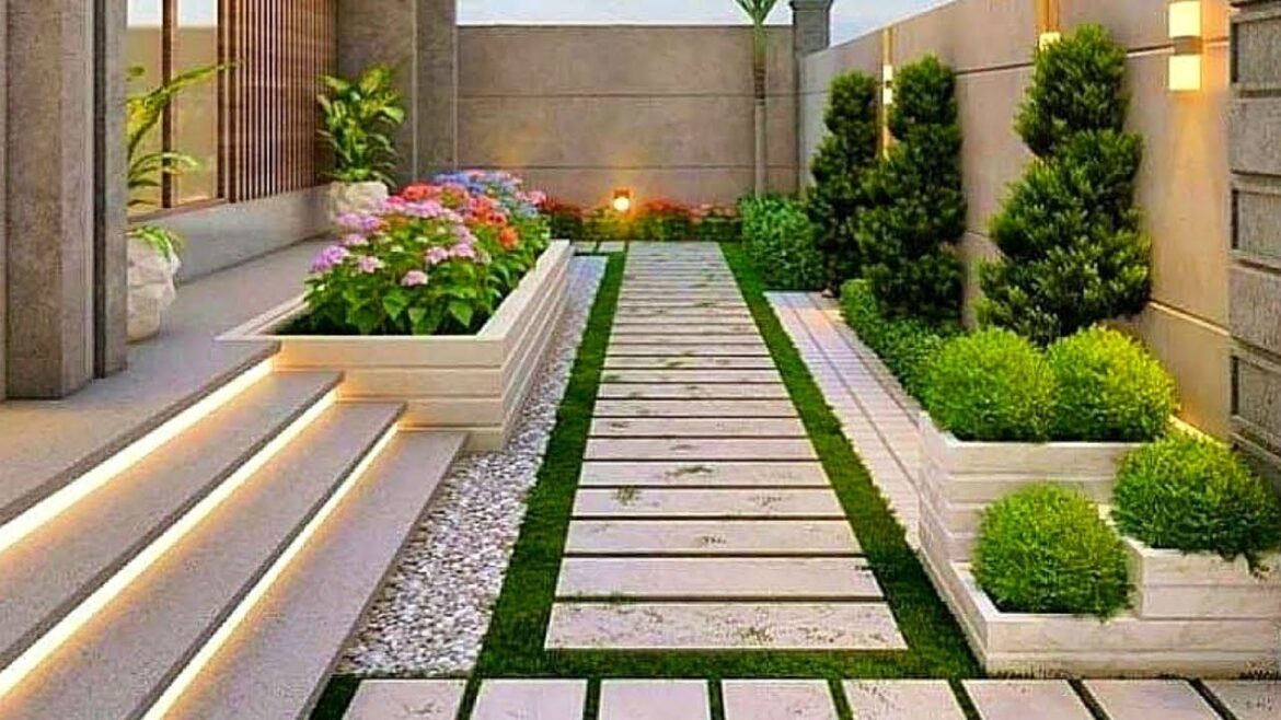 100 Modern Front Yard Garden Landscaping Ideas 2023 | Front yard landscaping | uqba malik