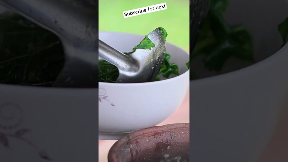 A poor girl picks vegetables in frontyard to cook food for family 13 A poor girl picks vegetables in frontyard to cook food for family 13