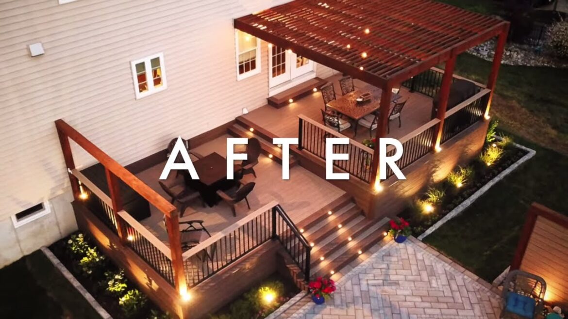 Amazing Deck, Patio and Pergola Backyard Transformation – 2 Week Project Time Lapse Amazing Deck, Patio and Pergola Backyard Transformation - 2 Week Project Time Lapse