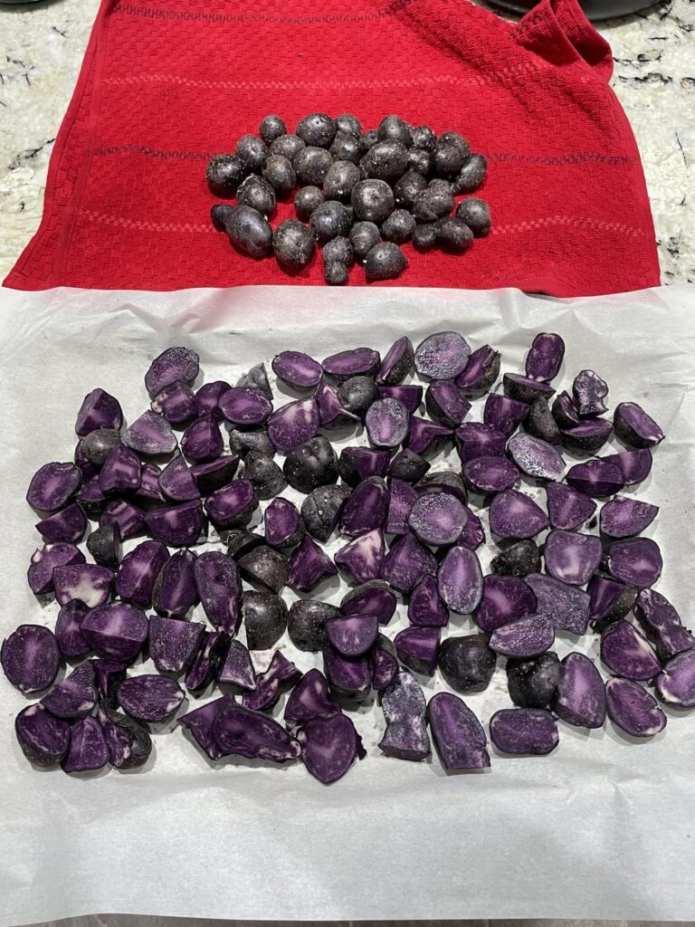 All of this from one 5 gallon grow bag. Can’t wait to pull the ones out of my raised bed.