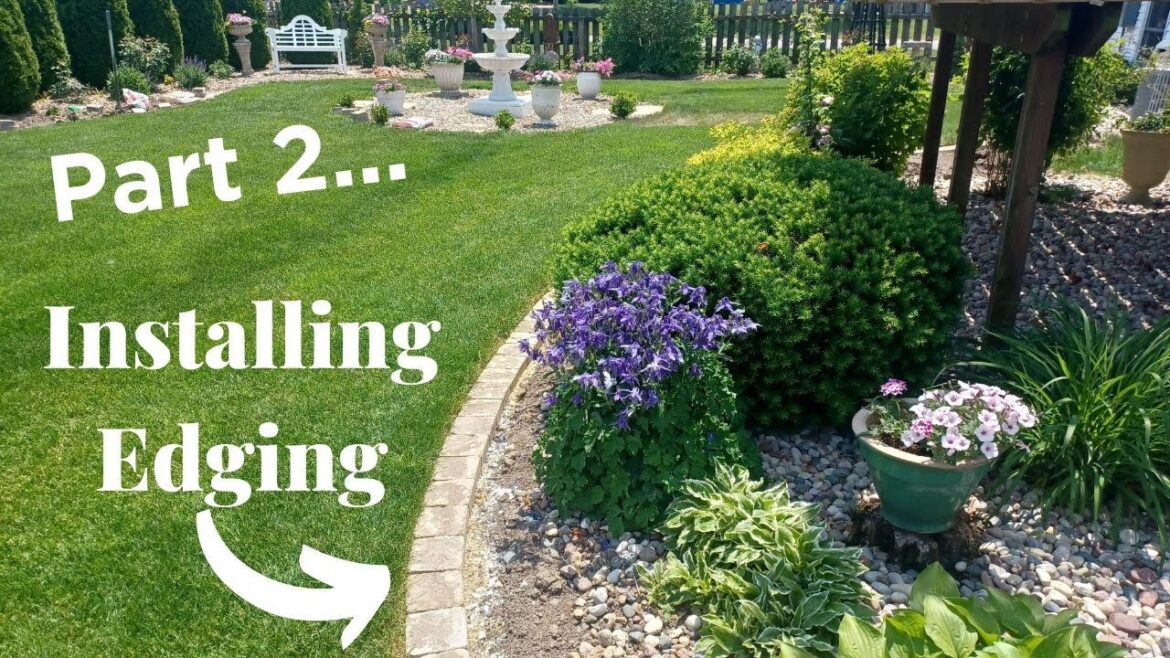 Update....The Backyard Garden Edging Paver Installation| Michelle's Home and Garden