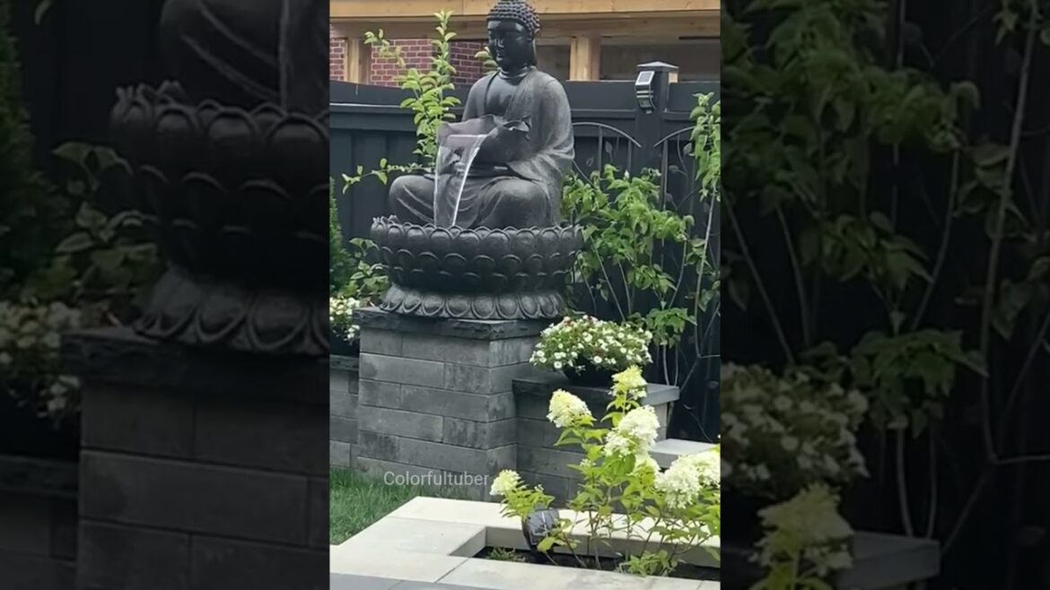 House Backyard / Buddha statue / Buddha fountain / Backyard Garden #backyard #buddhastatue #fountain